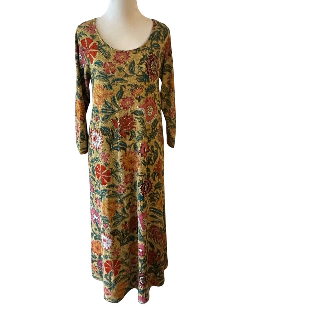 Natural Life NEW Lottie Maxi Dress Womens Small Floral Sweater Knit Boho Cozy - Picture 2 of 9